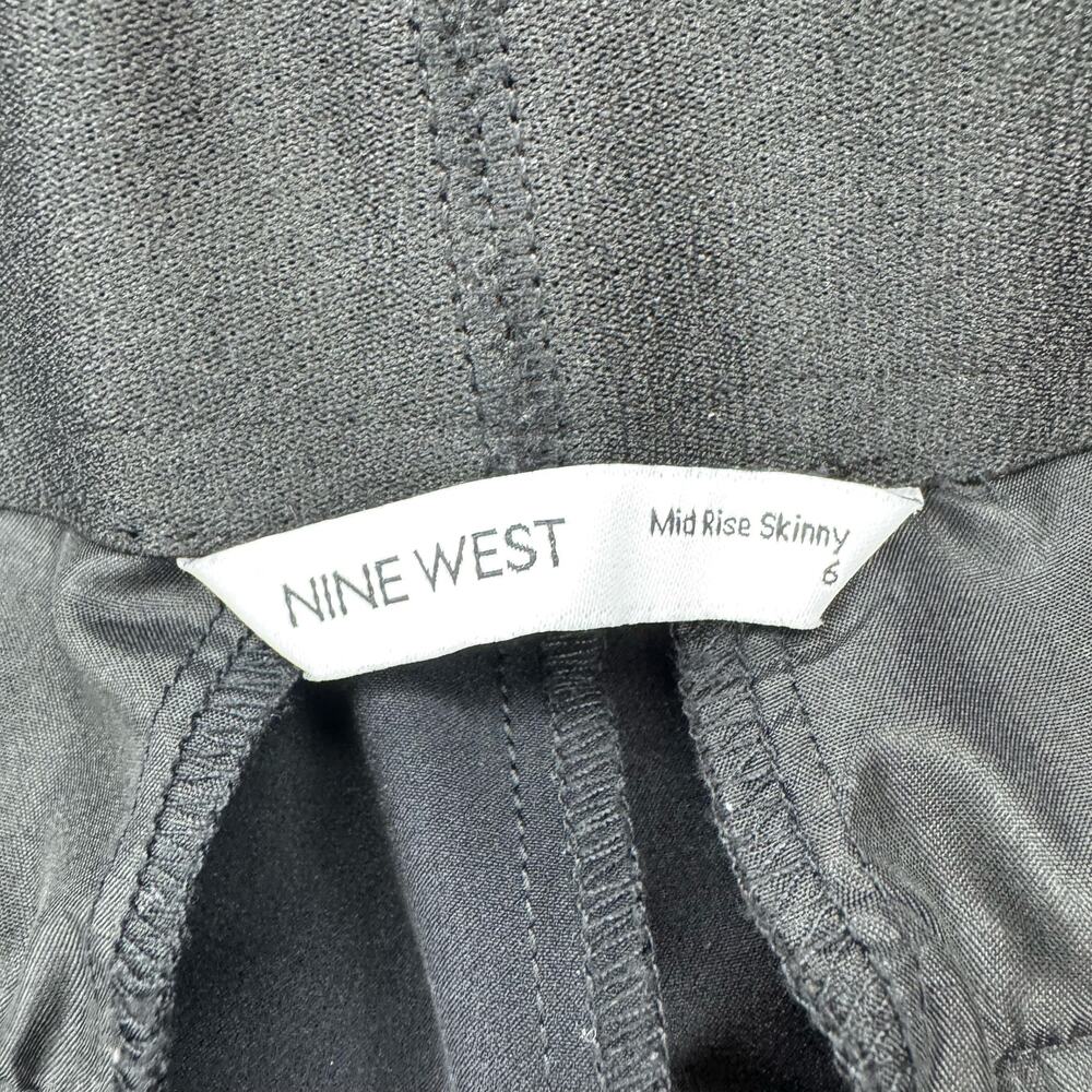 Nine West Mid Rise Skinny black casual dress pants size 6 - Picture 9 of 9